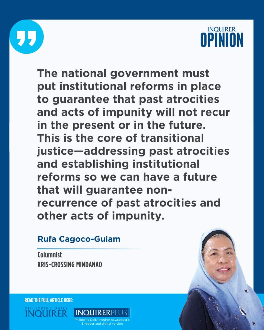 BARMM transitional justice body is imperative